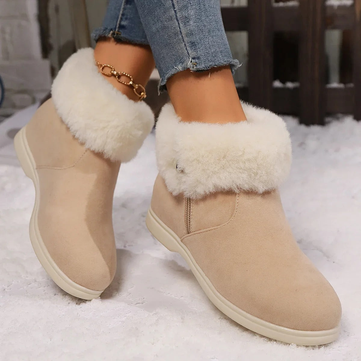 Elke® | Warme Winterstiefeletten mit Kunstfell