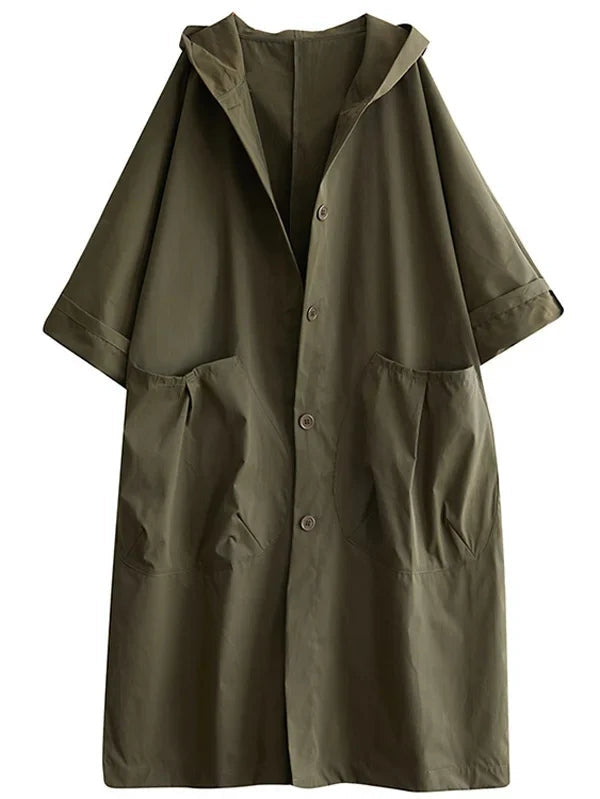 Luisa - Damen Trenchmantel mit Kapuze