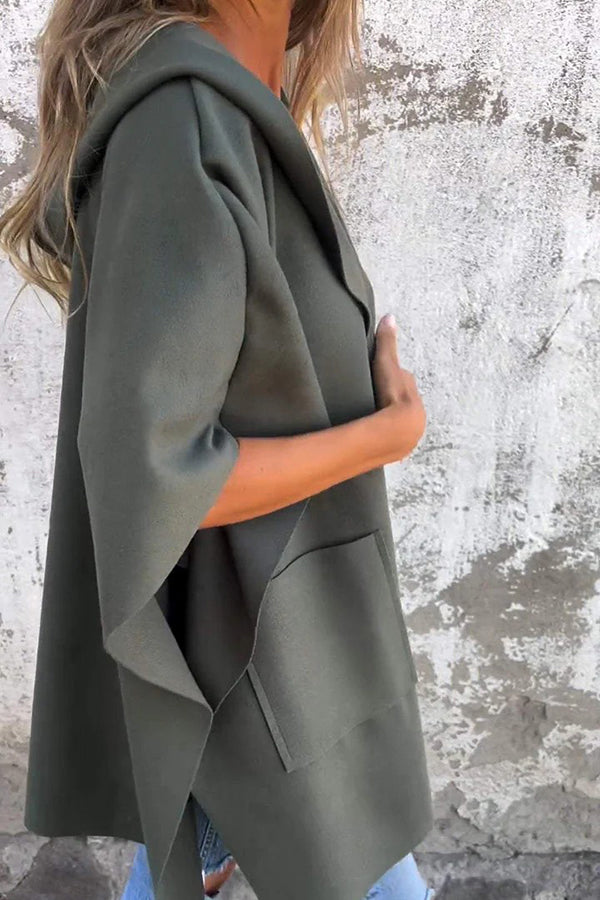 Lasithra | Violette Kapuzen-Cape-Jacke