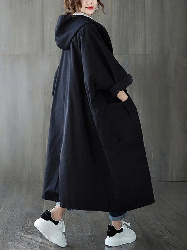 Luisa - Damen Trenchmantel mit Kapuze