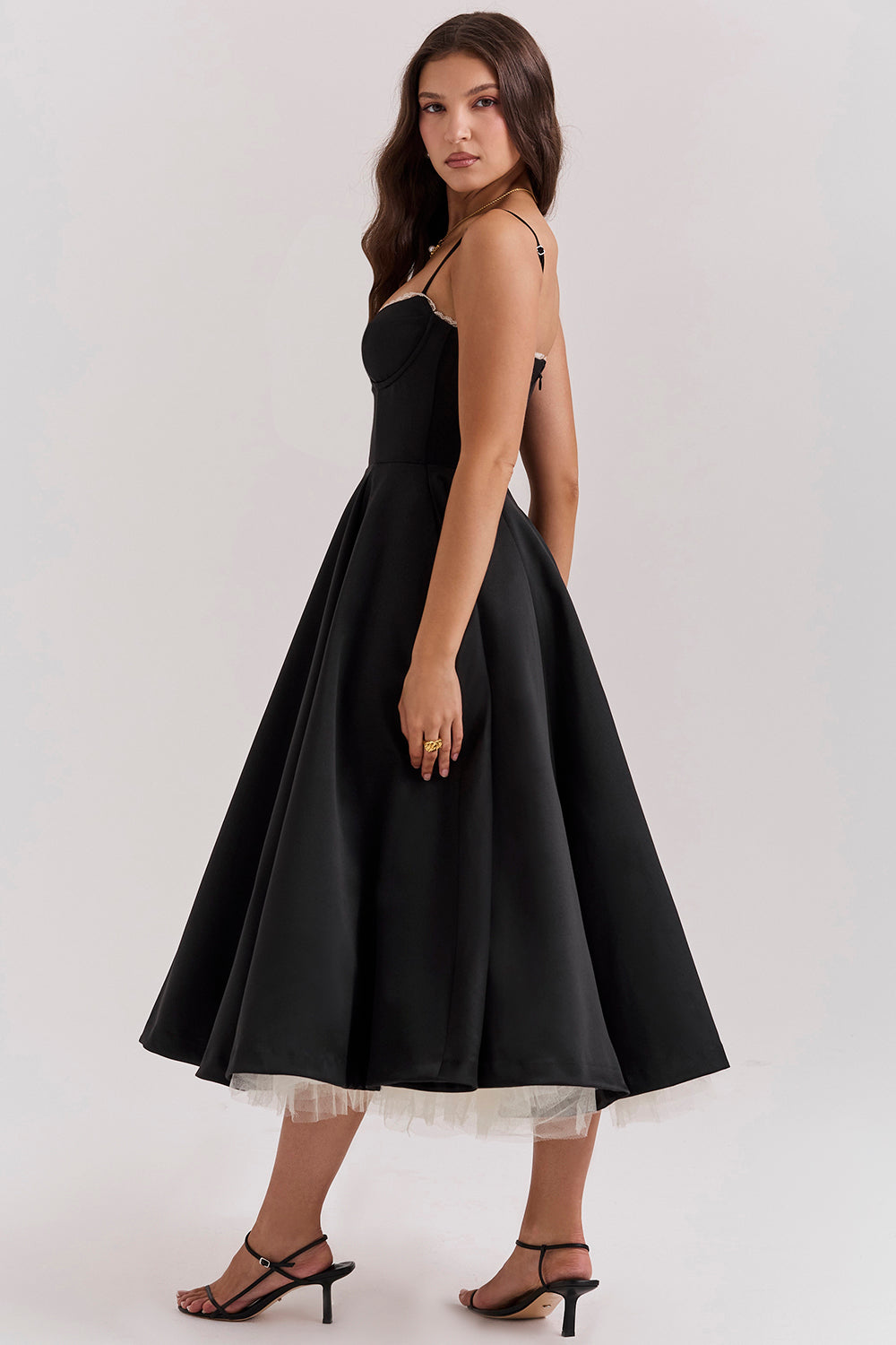 Emma – Ärmelloses Midikleid in Korsettform