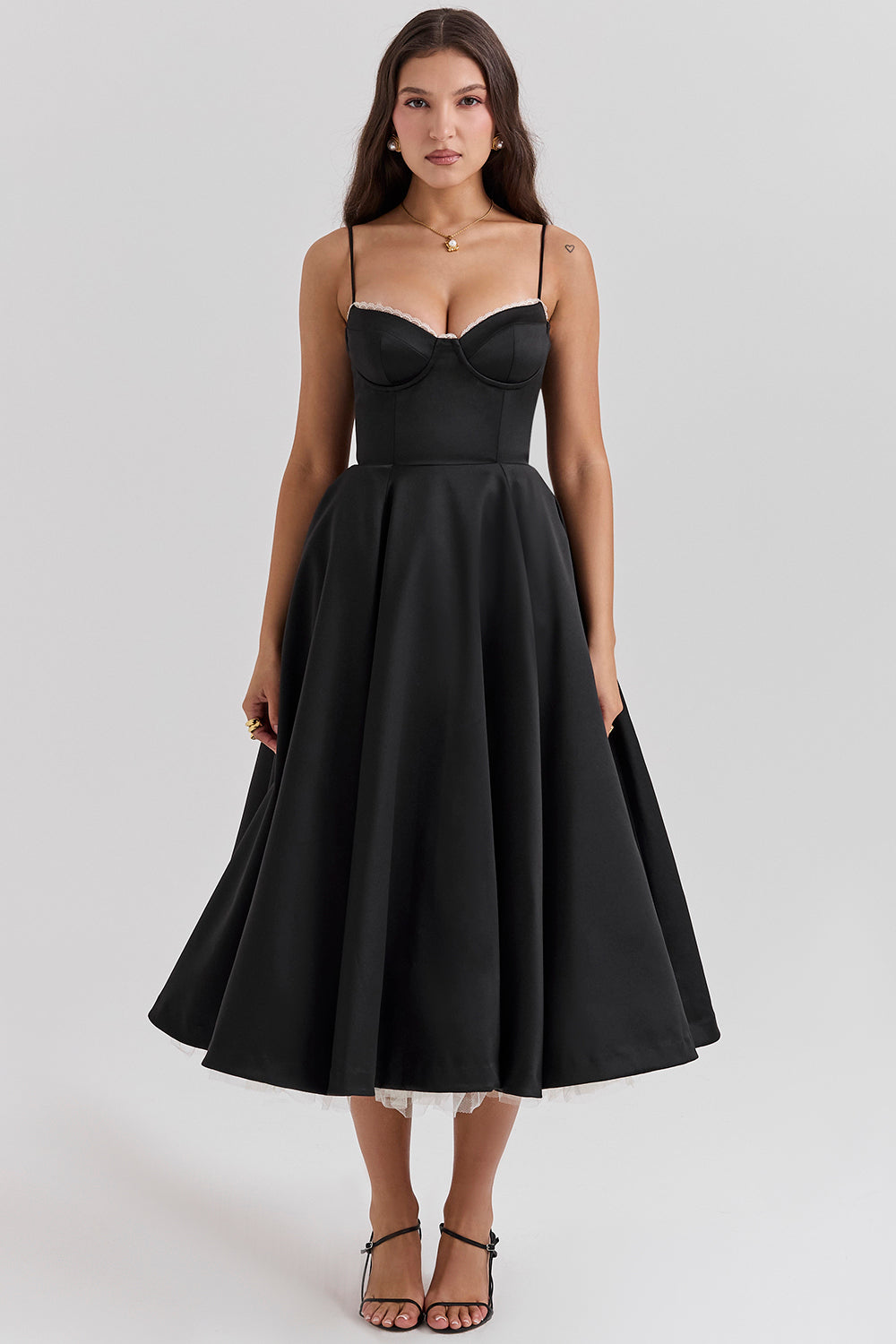 Emma – Ärmelloses Midikleid in Korsettform
