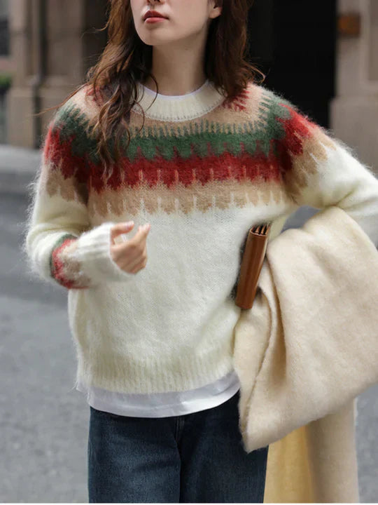 Najwa - Retro Design Strickpullover
