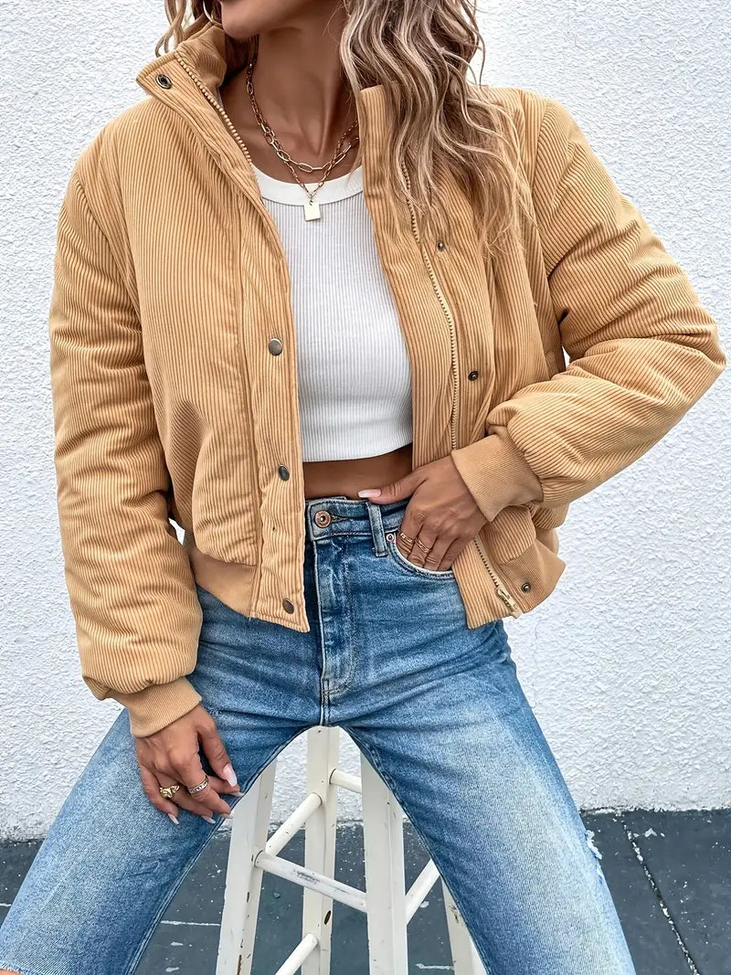 Steph | Lässige warme Jacke mit langen Ärmeln
