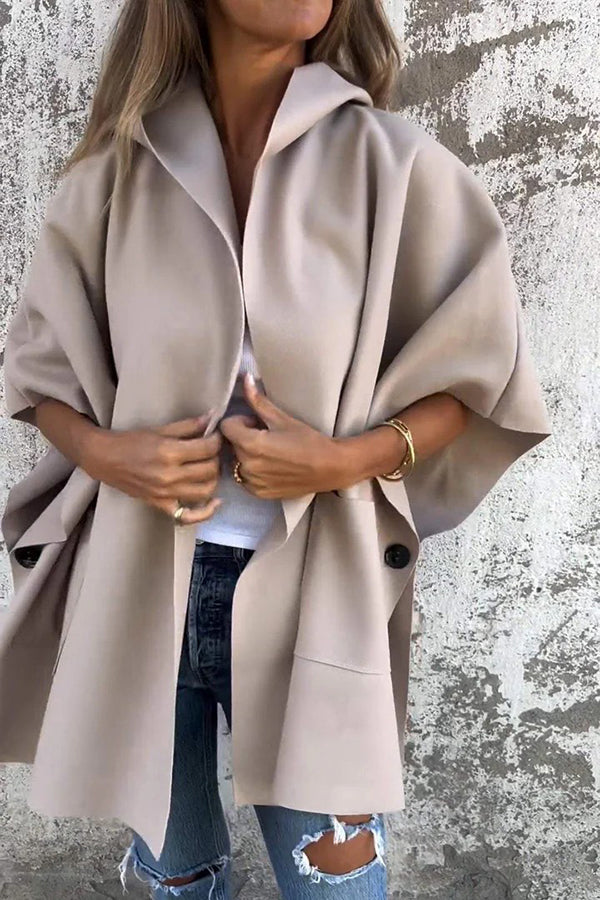 Lasithra | Violette Kapuzen-Cape-Jacke