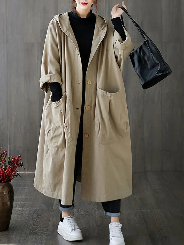 Luisa - Damen Trenchmantel mit Kapuze
