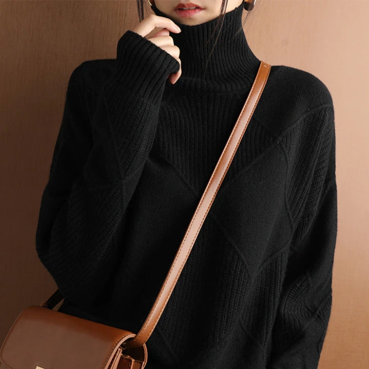 Bonafita - Jessie | Handgestrickter Rollkragenpullover für Damen