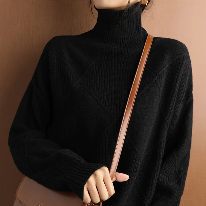 Bonafita - Jessie | Handgestrickter Rollkragenpullover für Damen