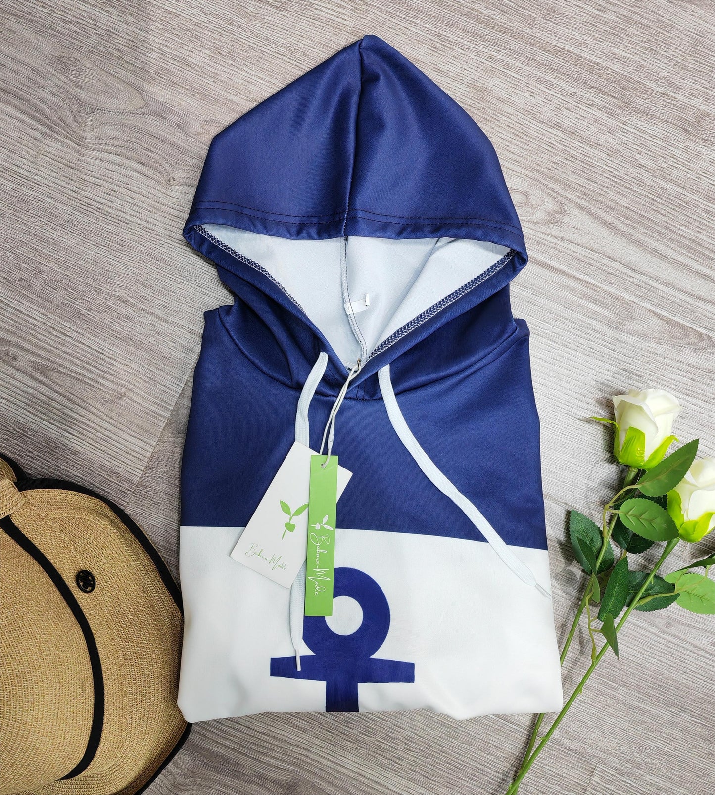 FallStil - Anker Langarm-Kapuzenpullover mit Farbblock