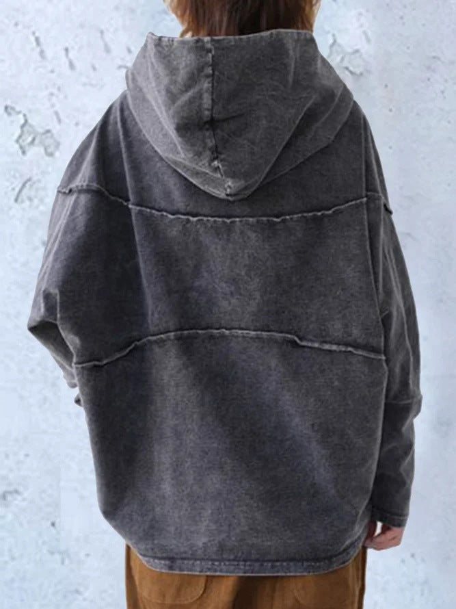 Fudus | Modischer Lockerer Baumwolle Kapuzenpullover