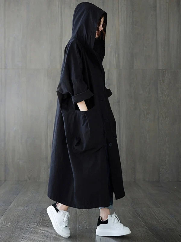 Luisa - Damen Trenchmantel mit Kapuze
