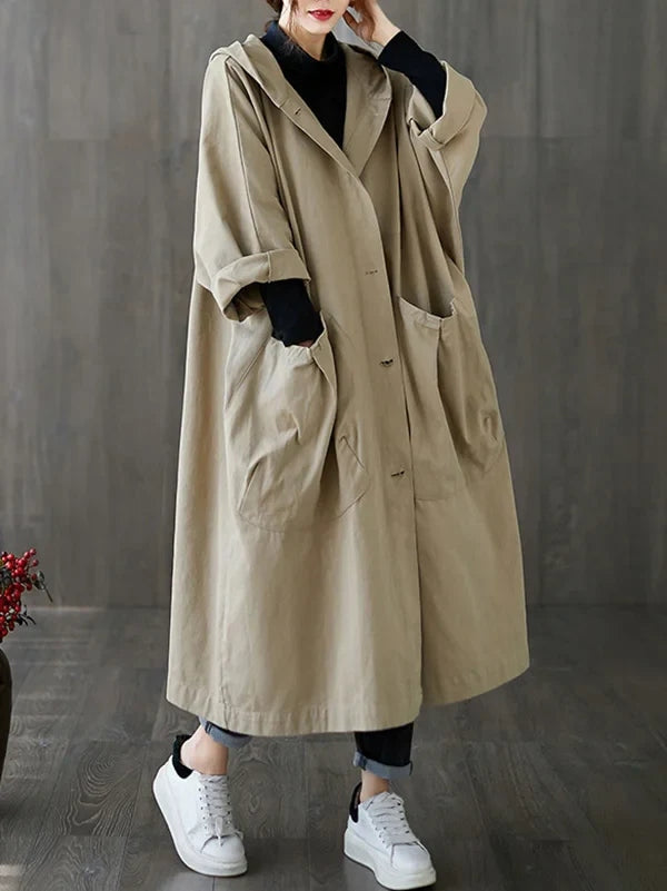 Luisa - Damen Trenchmantel mit Kapuze