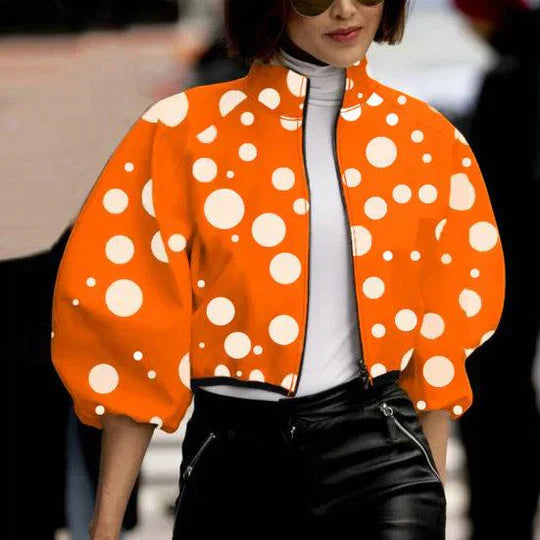 Aisha - Bedruckte Jacke mit Reißverschluss