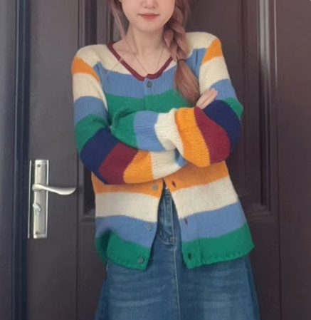 Wina - Damen Rundhalsausschnitt Color Pullover