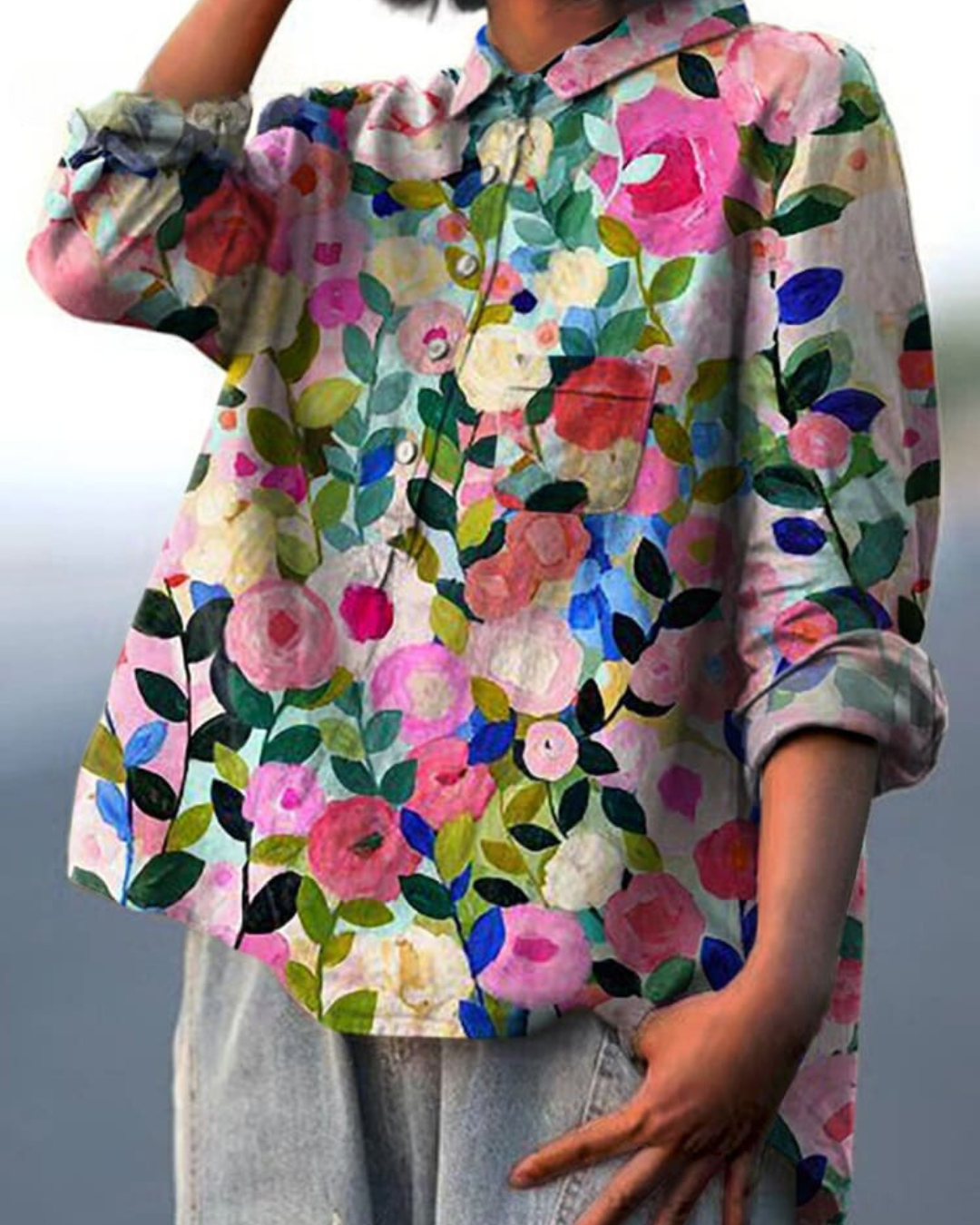 Bonafita Anastasia | Sommerliche Bluse mit Blumendruck