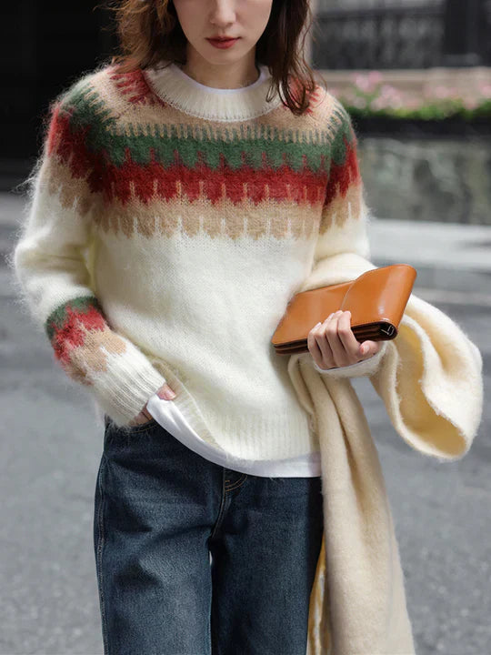 Najwa - Retro Design Strickpullover