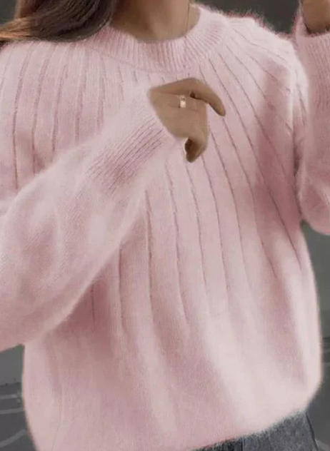 Olivie - Flauschiger Kaschmir-Strickpullover