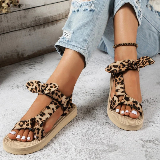 Yani - Damen Sandalen mit Leopardenmuster