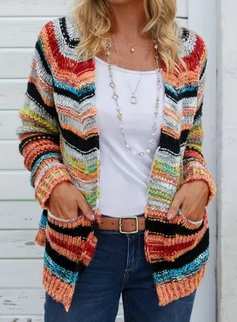 Waltrun - Damen Regenbogen gestreift