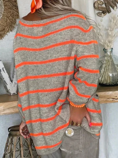 Pansyrose - Bequemer Strickpulli