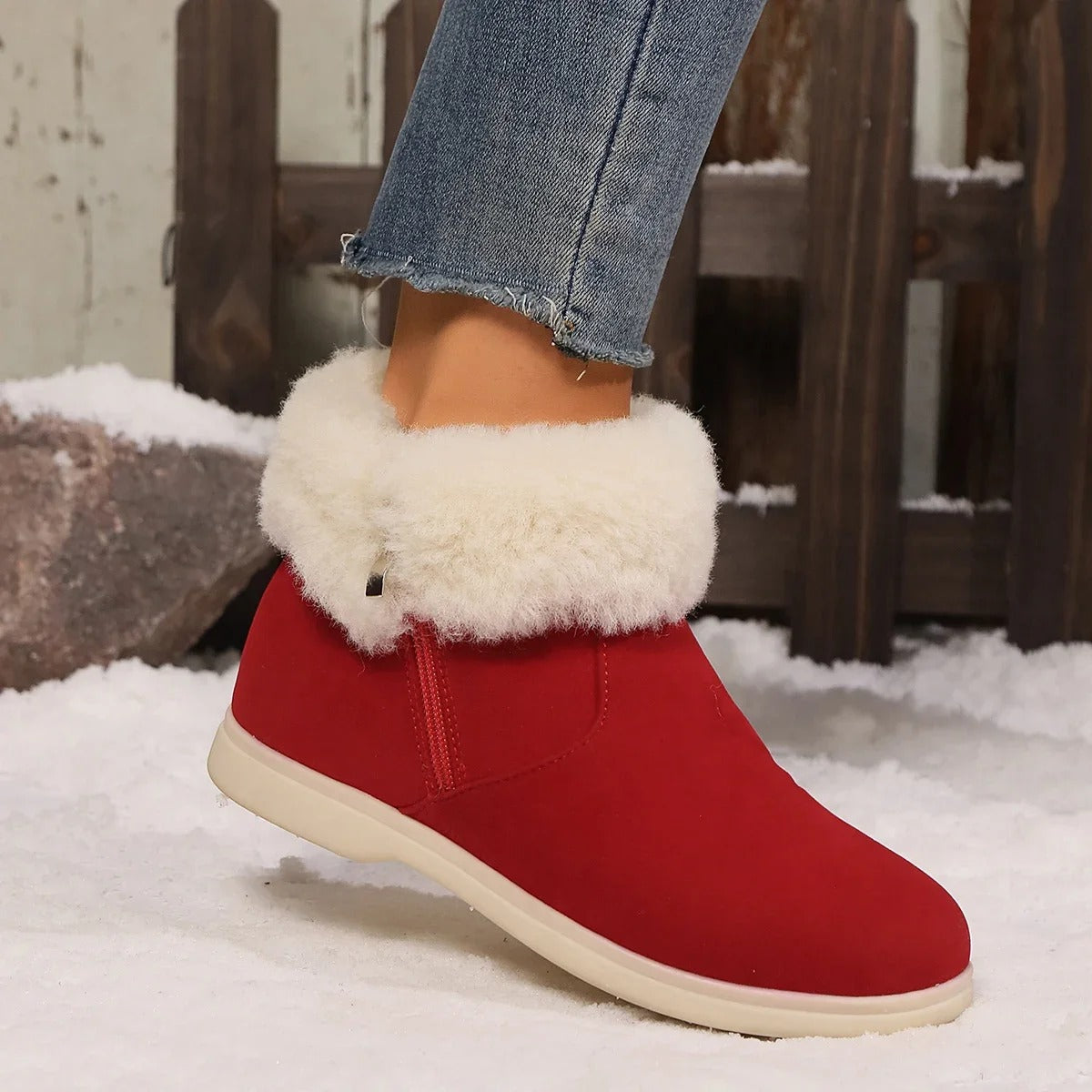 Elke® | Warme Winterstiefeletten mit Kunstfell