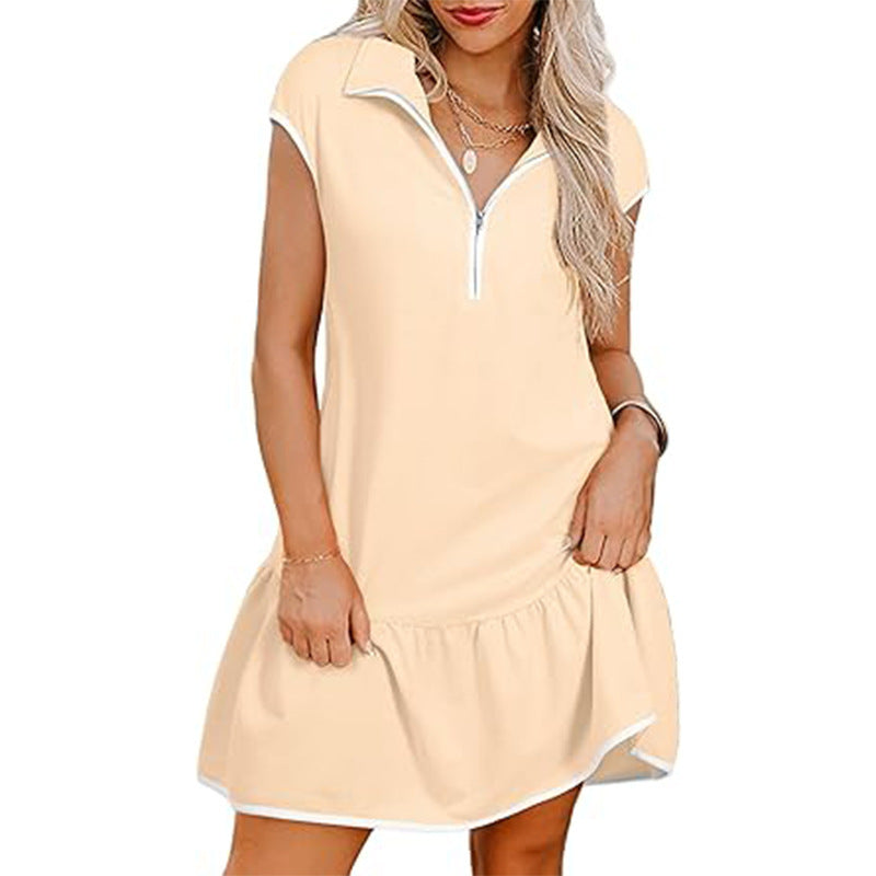 Ruby – Kurzes Kleid mit Polokragen und Reißverschluss