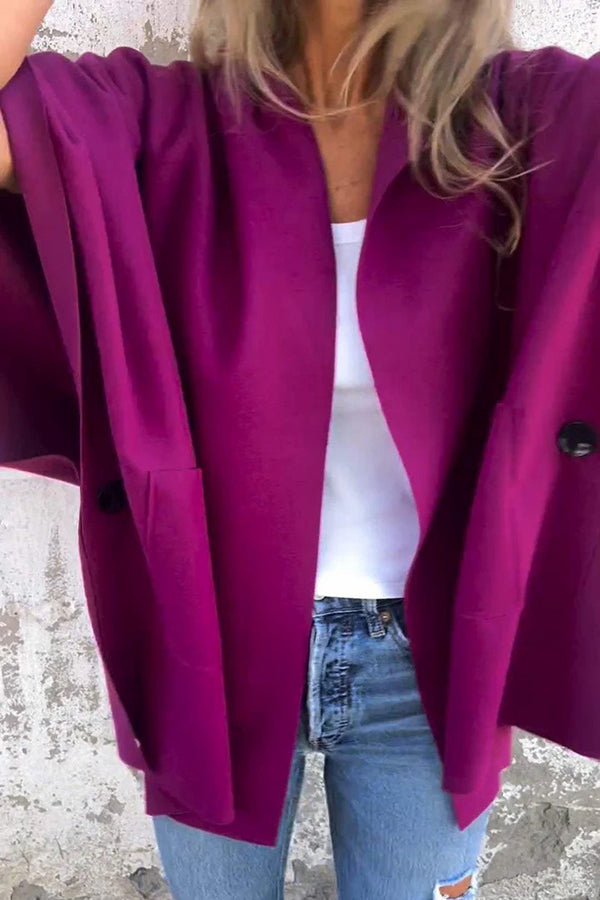 Lasithra | Violette Kapuzen-Cape-Jacke