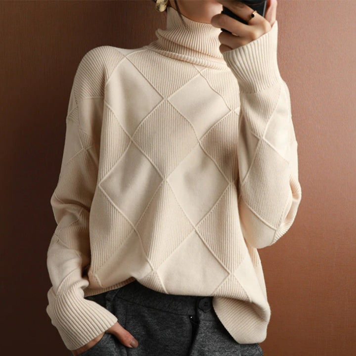 Bonafita - Jessie | Handgestrickter Rollkragenpullover für Damen