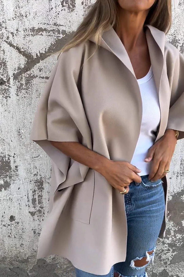 Lasithra | Violette Kapuzen-Cape-Jacke