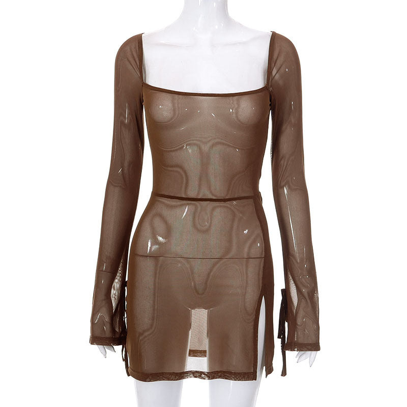 Rebecca – Elegantes Damenkleid mit Schlitzdesign