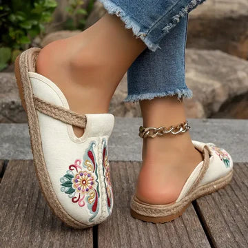 Lyric - Flache Schuhe für Damen mit Blumenmuster