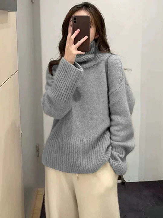 Hetty - Hochgeschlossener Strickpullover