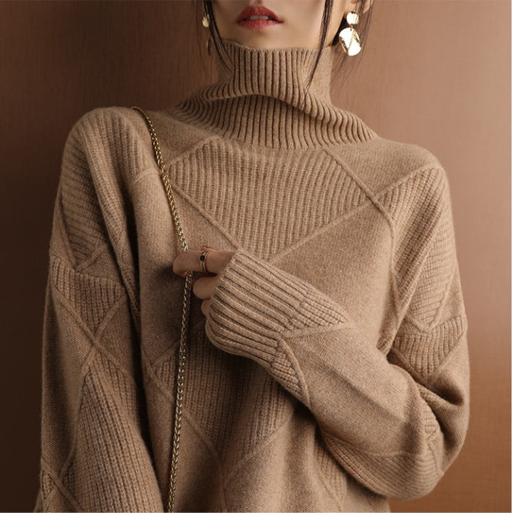 Bonafita - Jessie | Handgestrickter Rollkragenpullover für Damen