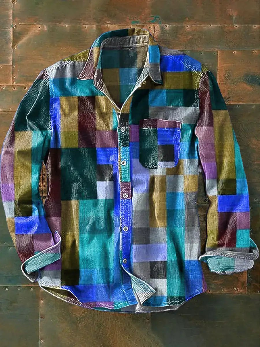 Yarina - Unisex Langarmhemd in Regenbogenfarben