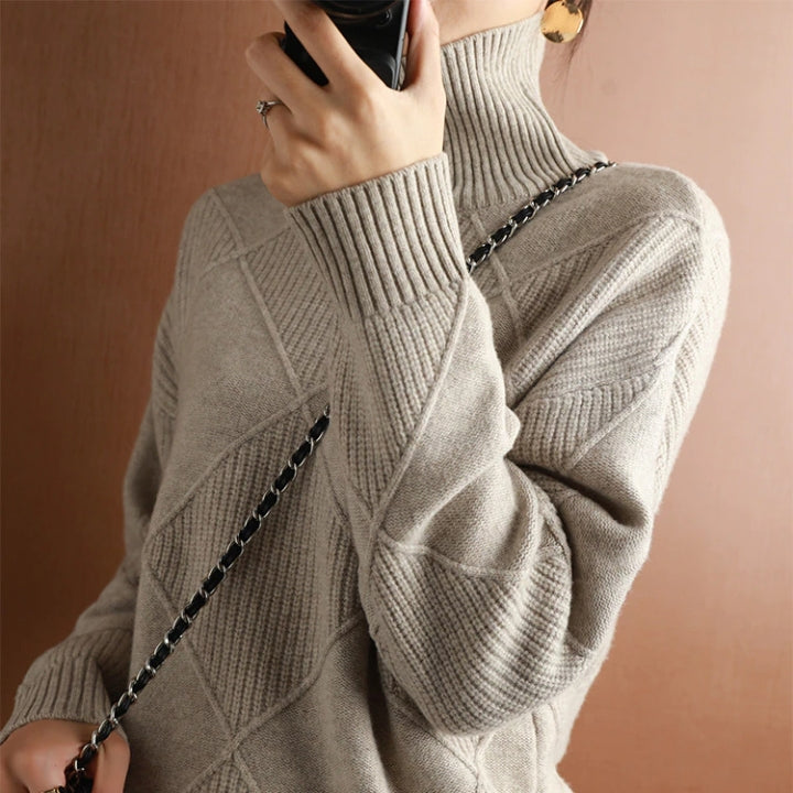 Bonafita - Jessie | Handgestrickter Rollkragenpullover für Damen