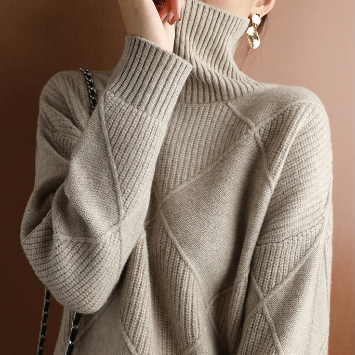 Bonafita - Jessie | Handgestrickter Rollkragenpullover für Damen