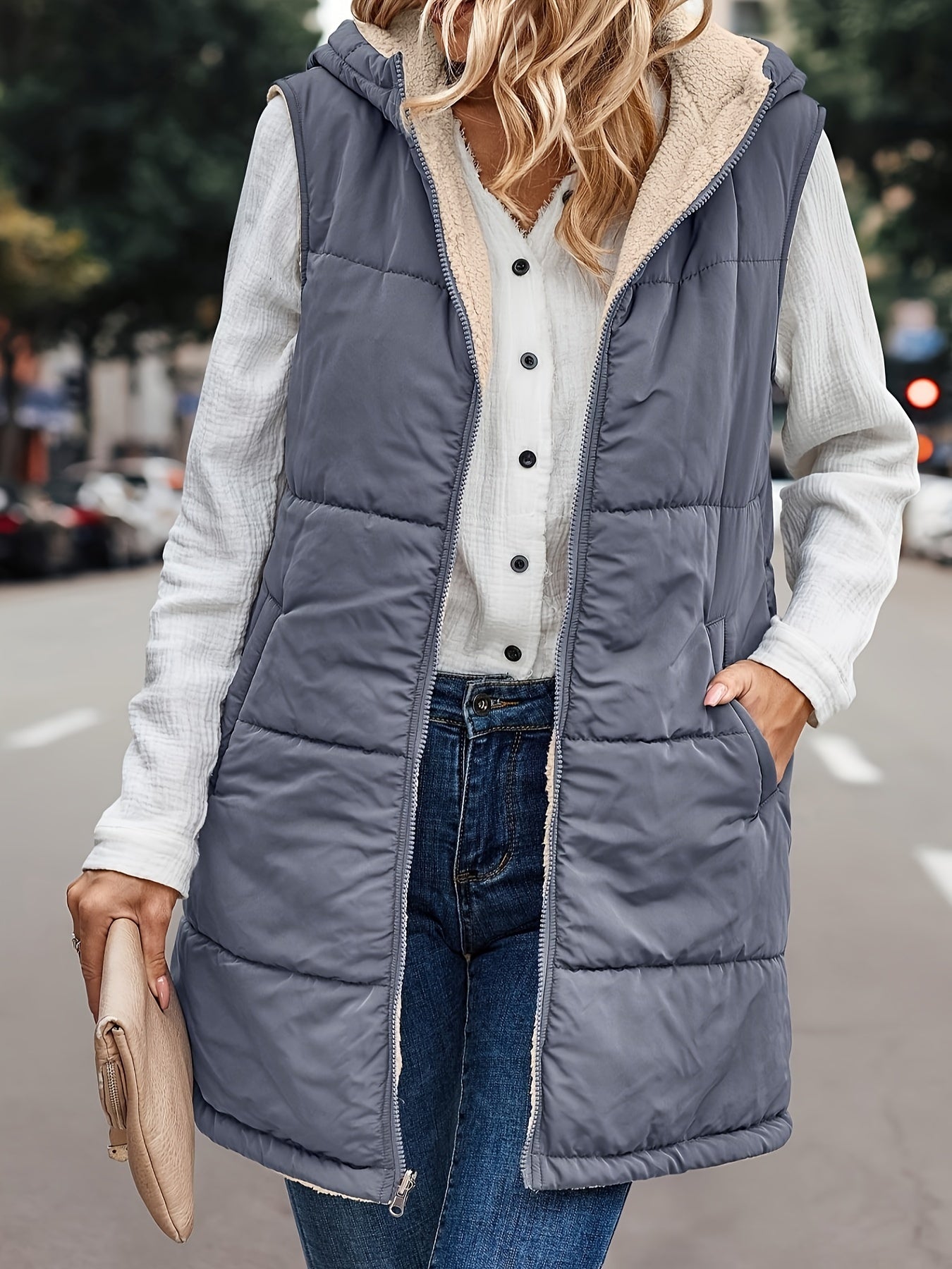 Leyseris | Warme Kapuzenweste Jacke