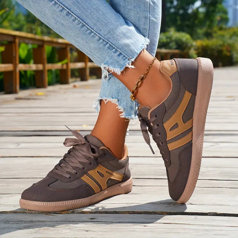 Rio - Damen lässige Turnschuhe mit niedrigem Absatz, Schnürung Mode Schuhe