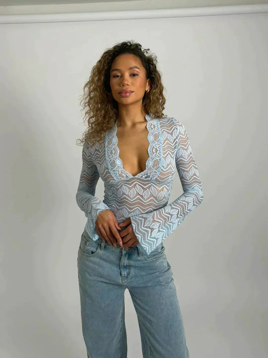 Willie - Vintage Mesh-Spitzenoberteil