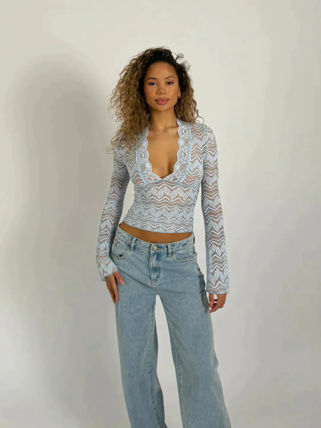 Willie - Vintage Mesh-Spitzenoberteil