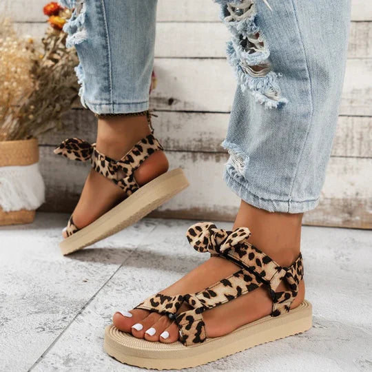 Yani - Damen Sandalen mit Leopardenmuster