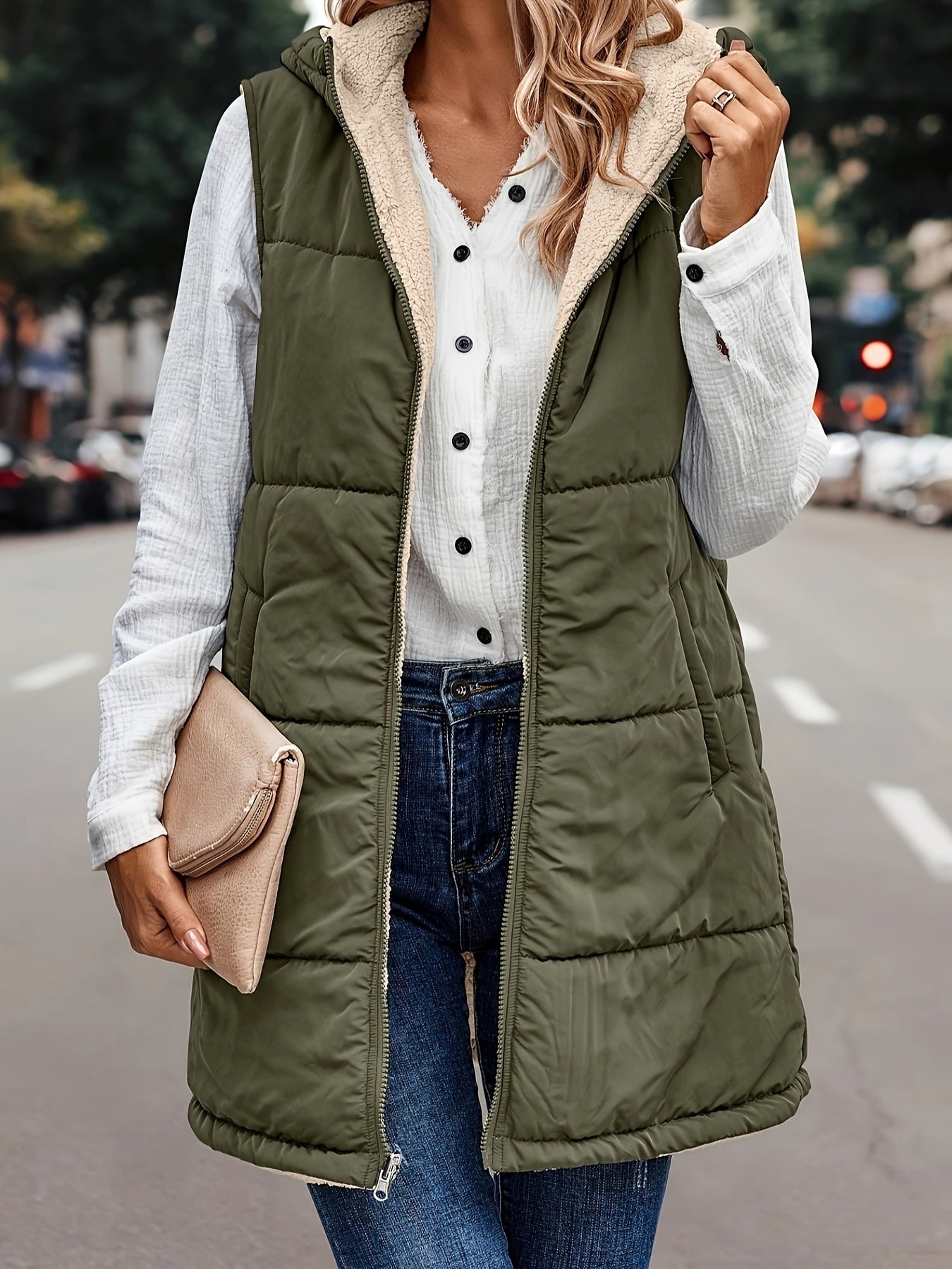 Leyseris | Warme Kapuzenweste Jacke