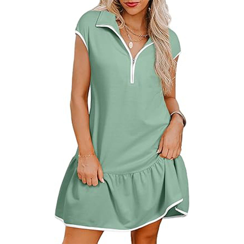 Ruby – Kurzes Kleid mit Polokragen und Reißverschluss