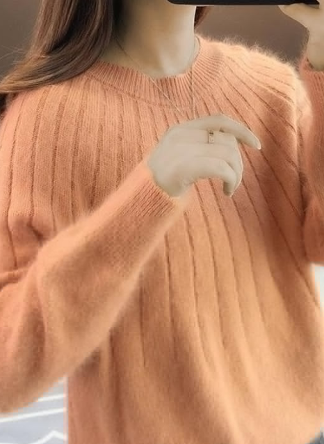 Olivie - Flauschiger Kaschmir-Strickpullover