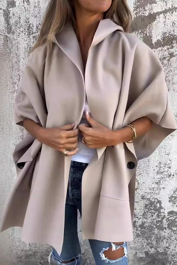 Lasithra | Violette Kapuzen-Cape-Jacke