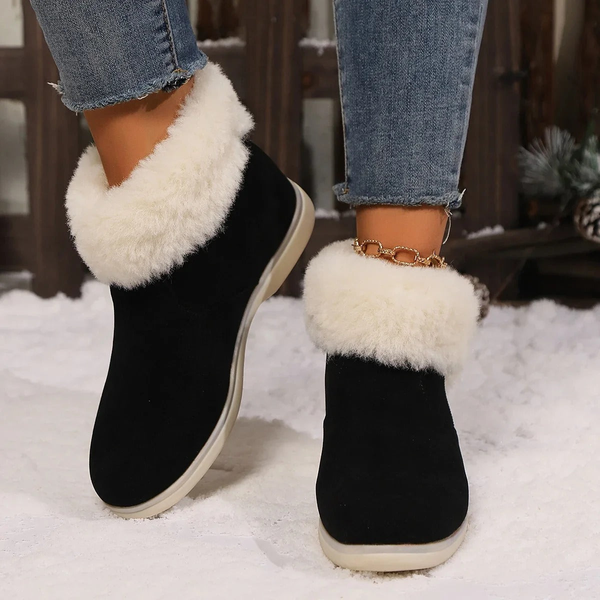 Elke® | Warme Winterstiefeletten mit Kunstfell