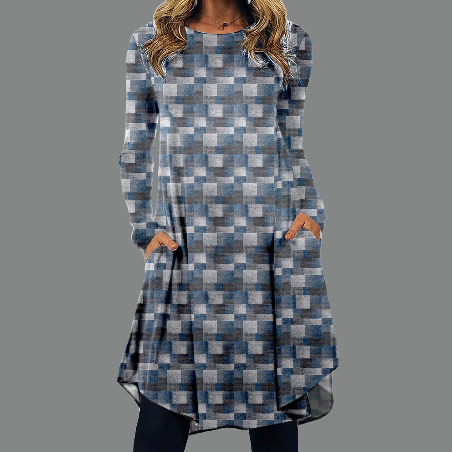 Fudus | Modisches Kleid Mit Bedrucktem Taillenbund