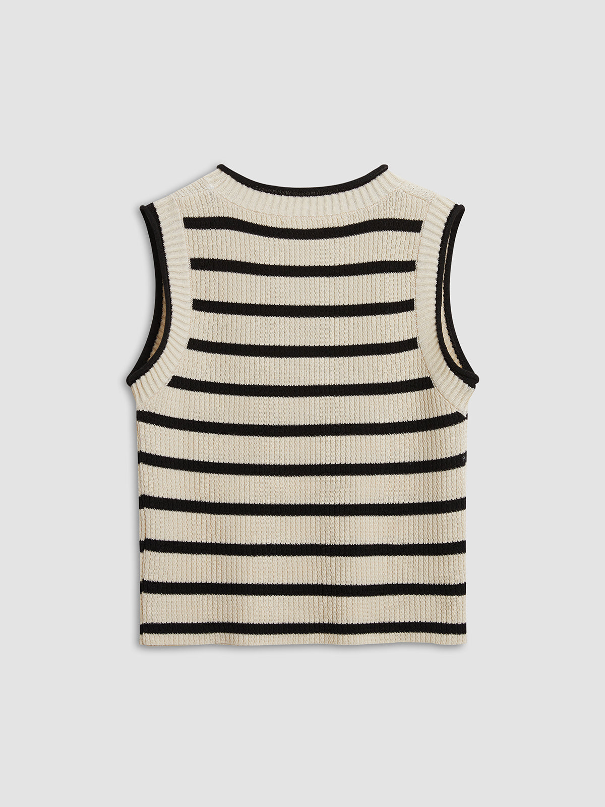 Fudus | Freizeit Streifen Strick Crop Top