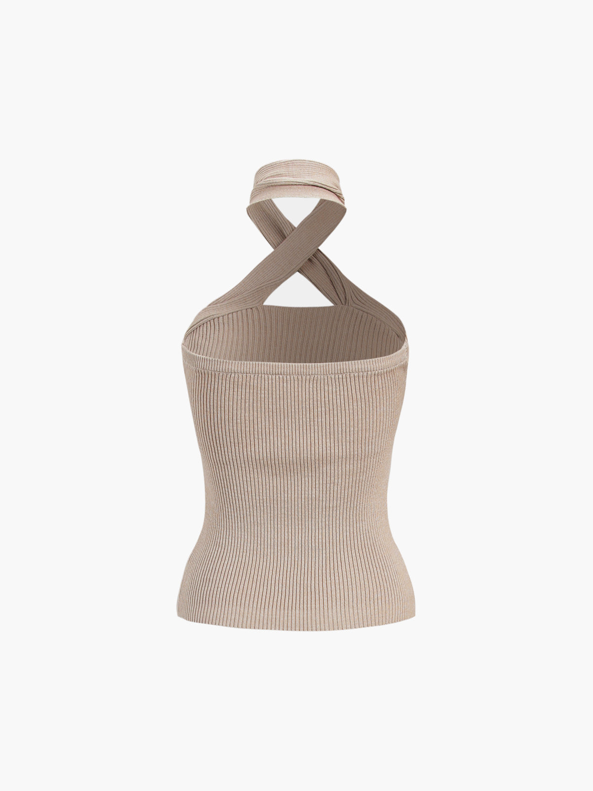 Fudus | Edelkastanie Halter Rib Stricktop