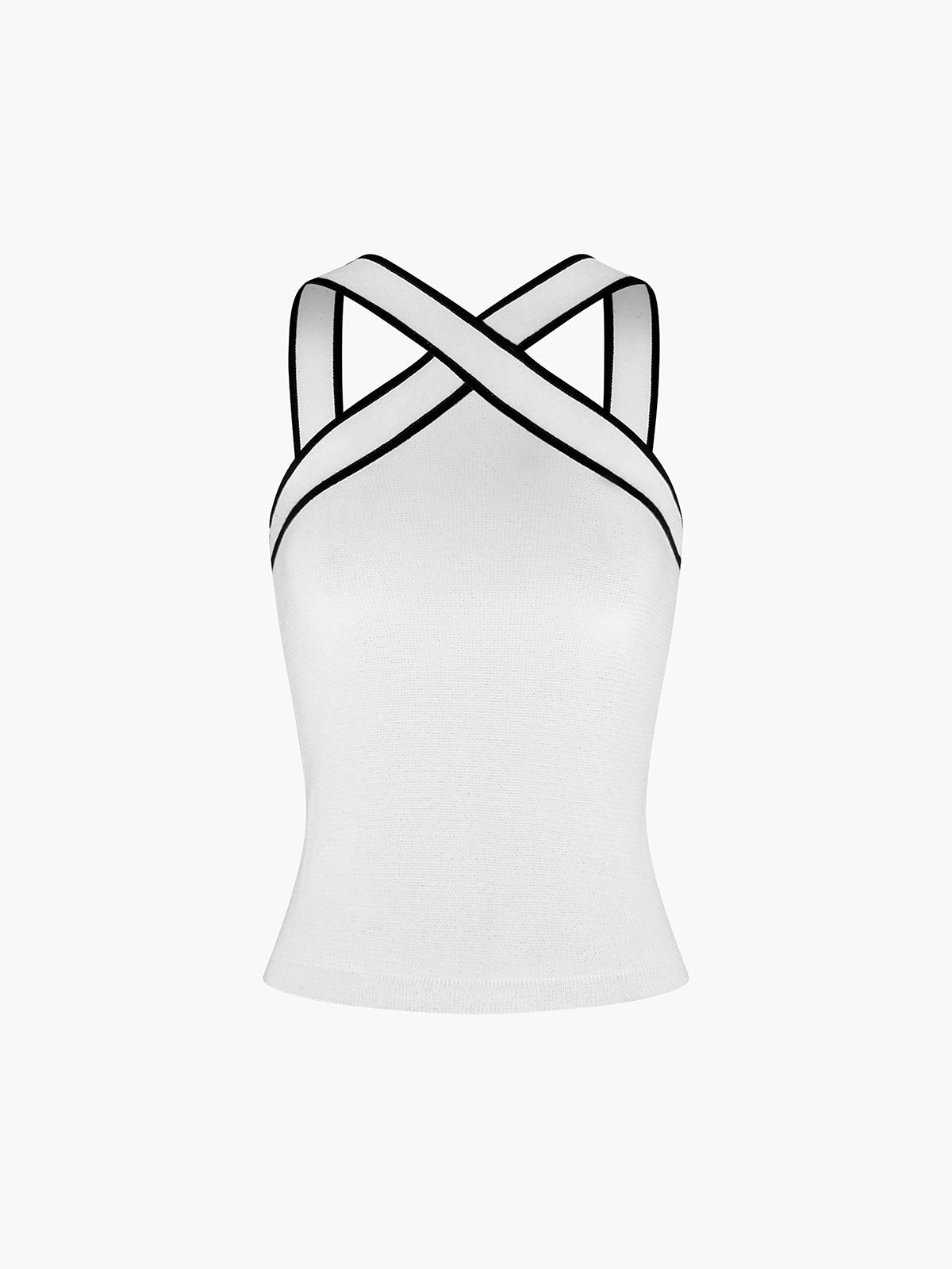 Fudus | Kontrastbesatz Träger Stricktop